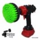 Premium Drill Brush For Professional Cleaning 5pcs.- Medium, Green, 13 cm