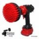 Premium Drill Brush For Professional Cleaning 5pcs.- Stiff, Red, 13 cm