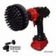 Premium Drill Brush For Professional Cleaning 3pcs.- Ultra Stiff, Black, 13 cm