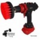 Premium Drill Brush For Professional Cleaning - Stiff, Red, 10 cm