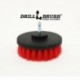 "DRILL BRUSH" Red stiff brush for screwdrivers, 10 cm